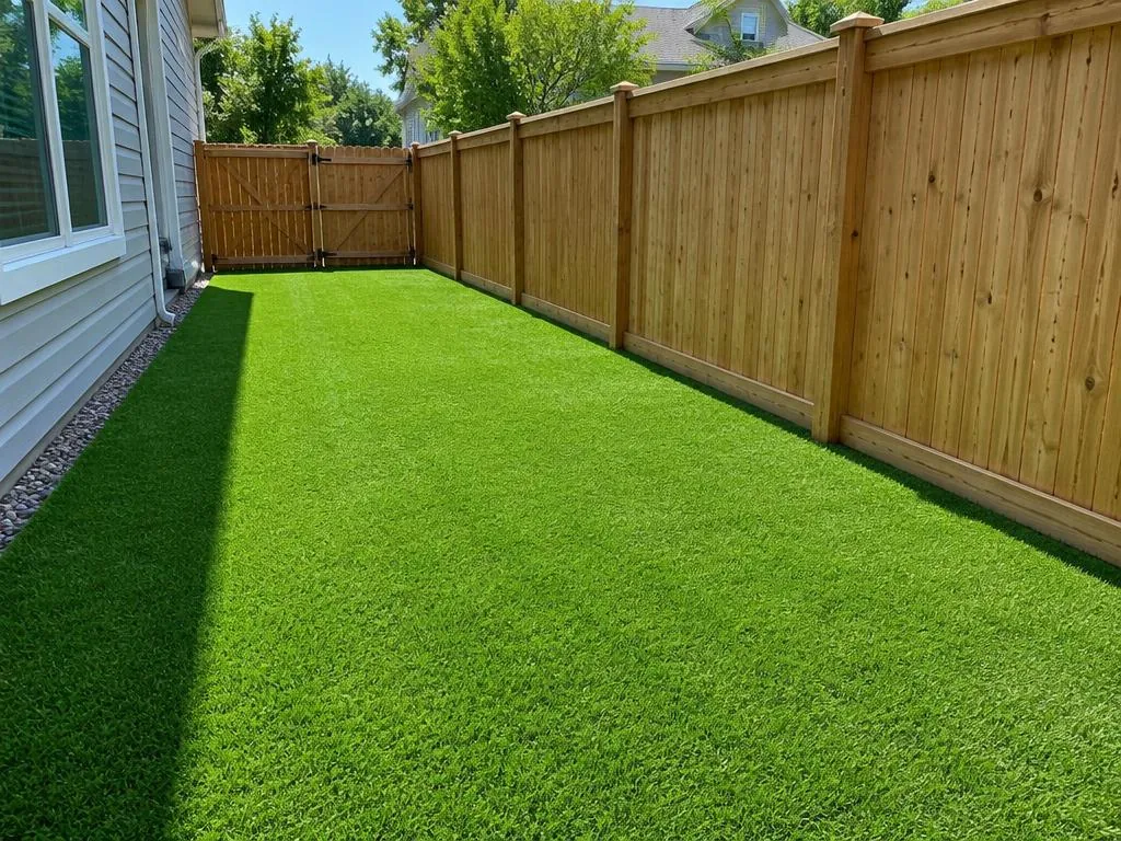 Groomed turf lane illustrating turf care